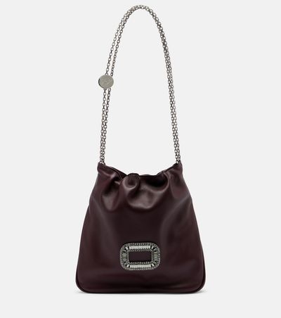 Roger Vivier Roger Vivier Pilgrim Mini leather bucket bag