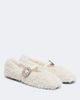 Roger Vivier Roger Vivier Pilgrim Strass shearling Mary Jane flats - 1