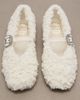Roger Vivier Roger Vivier Pilgrim Strass shearling Mary Jane flats - 6