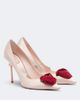 Roger Vivier Roger Vivier Rose Vivier floral-appliqué satin pumps - 1
