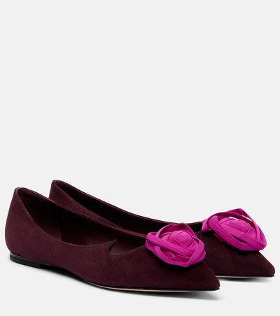 Roger Vivier Roger Vivier Rose Vivier suede ballet flats