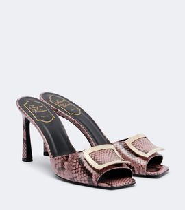 Roger Vivier Roger Vivier Trompette snake-print leather mules