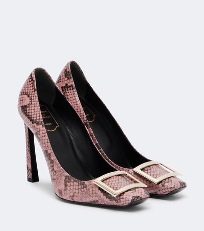 Roger Vivier Roger Vivier Trompette snake-print leather pumps
