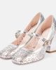 Roger Vivier Roger Vivier Très Vivier metallic leather Mary Jane pumps - 4