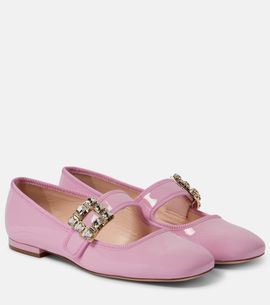 Roger Vivier Roger Vivier Très Vivier patent leather ballet flats