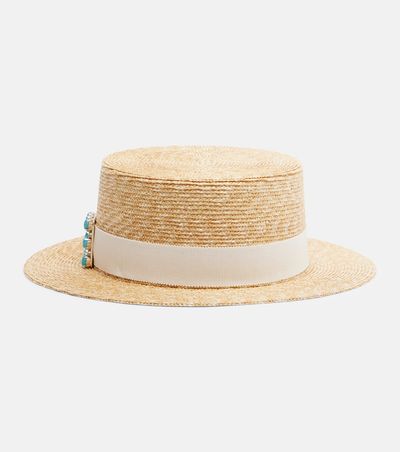 Roger Vivier Roger Vivier Très Vivier straw boater hat