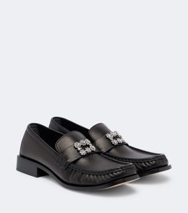 Roger Vivier Roger Vivier Viv Moc embellished leather loafers