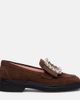 Roger Vivier Roger Vivier Viv' Rangers 25 embellished suede loafers - 4
