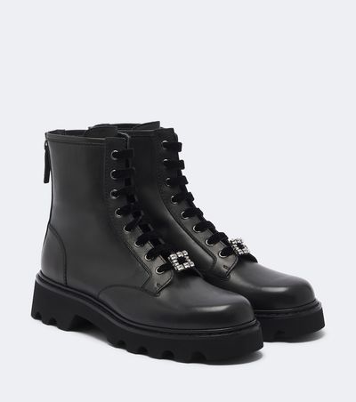 Roger Vivier Roger Vivier Viv' Rangers Truck leather lace-up boots