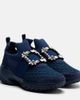 Roger Vivier Roger Vivier Viv' Run suede-trimmed slip-on sneakers - 1