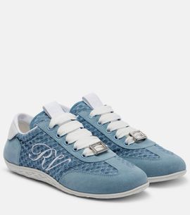 Roger Vivier Roger Vivier Viv' suede-trimmed sneakers