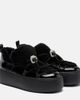 Roger Vivier Roger Vivier Viv' Up shearling and patent leather sneakers - 1