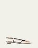 Roger Vivier Snakeskin-Embossed Trim Leather Slingback Pumps - 1