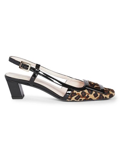 Roger Vivier Women's 45MM Leopard Calf Hair Pumps