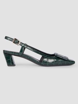 Roger Vivier Women's Belle Vivier 45MM Croc-Embossed Leather Slingback Pumps