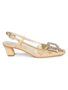 Roger Vivier Women's BV Ramage 45MM Embellished Slingback Pumps
