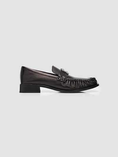 Roger Vivier Women's Embellished Buckle 25MM Leather Loafers