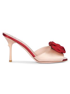 Roger Vivier Women's Epine Rose 85MM Satin Mules