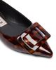 Roger Vivier Women's Gommettine Tortoiseshell-Print Patent Leather Ballerina Flats - 5