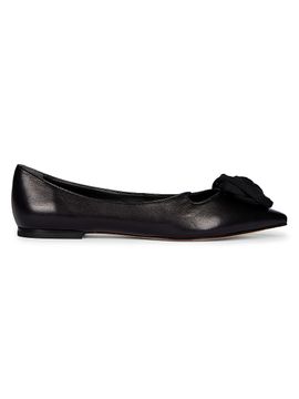 Roger Vivier Women's I Love Vivier Rose Leather Ballerina Flats
