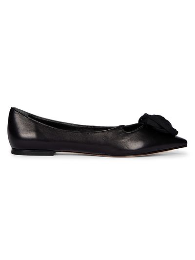 Roger Vivier Women's I Love Vivier Rose Leather Ballerina Flats
