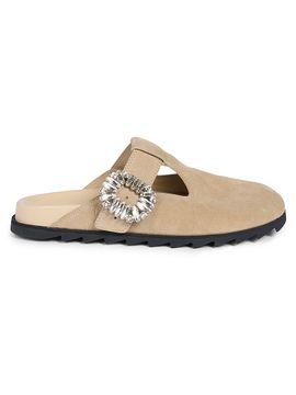 Roger Vivier Women's Slidy Viv Suede Mules