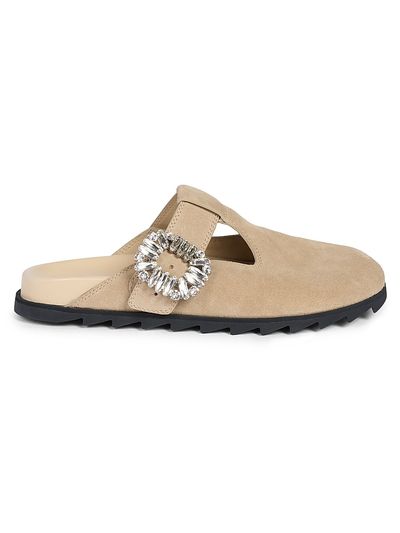 Roger Vivier Women's Slidy Viv Suede Mules