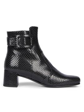 Roger Vivier Women's Tres Vivier 45MM Snakeskin-Embossed Leather Ankle Boots