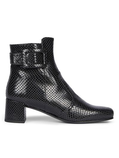 Roger Vivier Women's Tres Vivier 45MM Snakeskin-Embossed Leather Ankle Boots