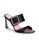 Roger Vivier Women's Trompette 85MM Strass Crystal Buckle Satin Mules - 2