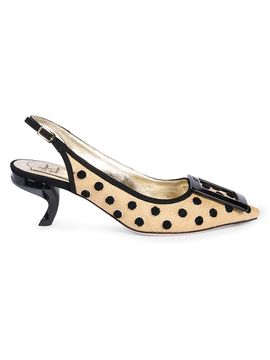 Roger Vivier Women's Virgule 55MM Dotted Slingback Pumps