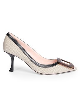 Roger Vivier Women's Viv In The City 65MM Cotton-Leather Pumps