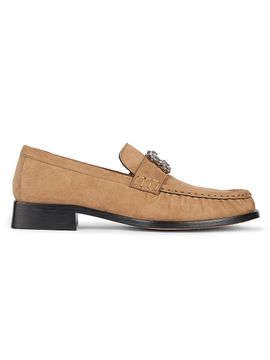 Roger Vivier Women's Viv Moc 25MM Embellished Suede Loafers
