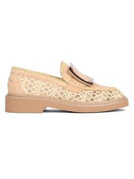 Roger Vivier Women's Viv Rangers 25MM Braided Raffia Loafers