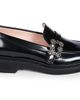 Roger Vivier Women's Viv Rangers Strass 25MM Patent Leather Loafers - 6