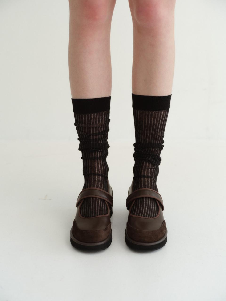 ROH SEOUL Dall Platform Mary Jane Shoes_Umber