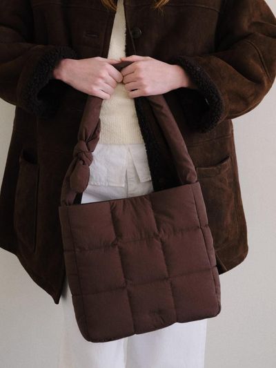 ROH SEOUL Square padding shoulder bag Bread brown