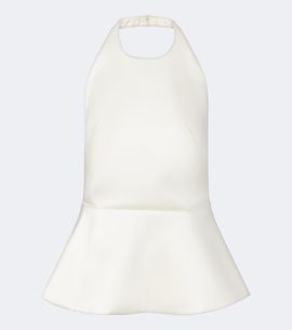 Rohe RÃ³he Bridal peplum halterneck top