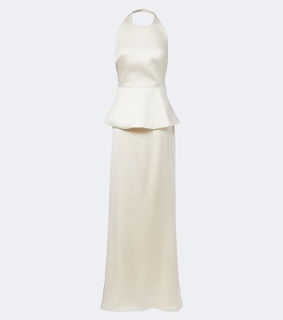 Rohe RÃ³he Bridal peplum satin gown