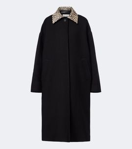 Rohe Róhe Calf hair-trimmed virgin wool coat