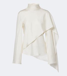 Rohe RÃ³he Caped silk satin turtleneck top