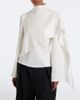 Rohe RÃ³he Caped silk satin turtleneck top - 2
