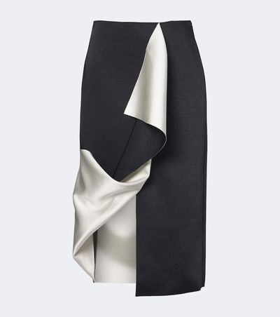 Rohe Róhe Draped asymmetric satin midi skirt