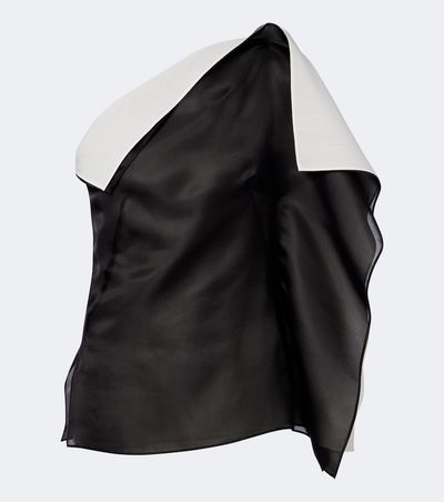 Rohe RÃ³he Draped one-shoulder silk top