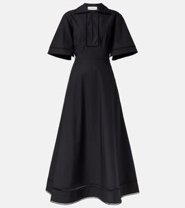 Rohe Róhe Embroidered cotton poplin midi dress