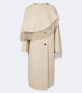 Rohe Róhe Fringed caped alpaca and wool coat