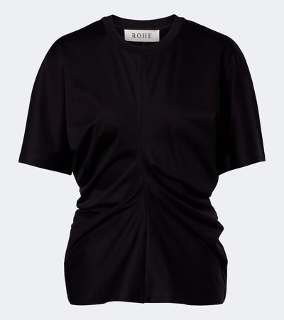 Rohe RÃ³he Gathered cotton and silk-blend t-shirt