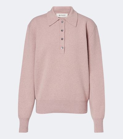 Rohe RÃ³he Knitted wool-blend polo sweater