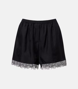 Rohe Róhe Lace-trimmed silk shorts