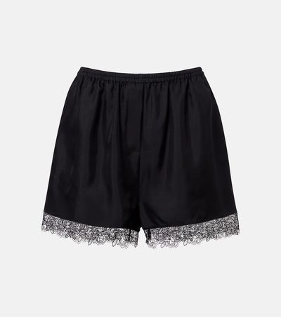 Rohe Róhe Lace-trimmed silk shorts